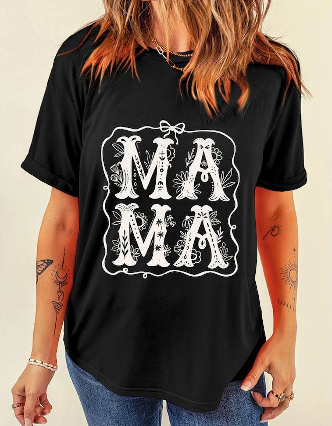 Black MAMA Artistic Graphic Tee