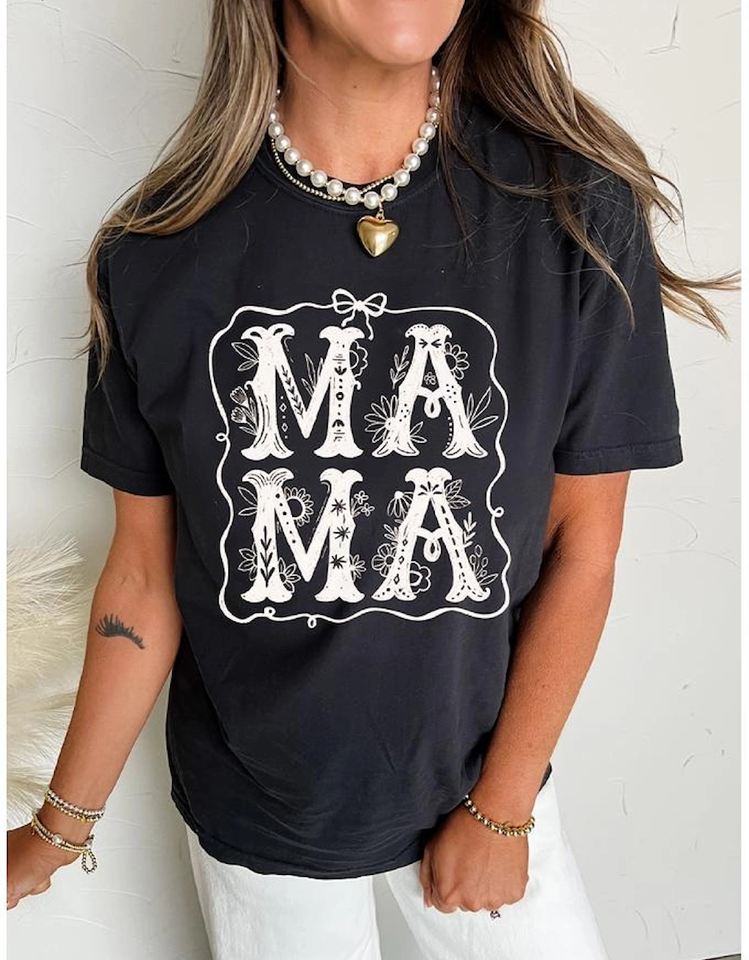 Black MAMA Artistic Graphic Tee