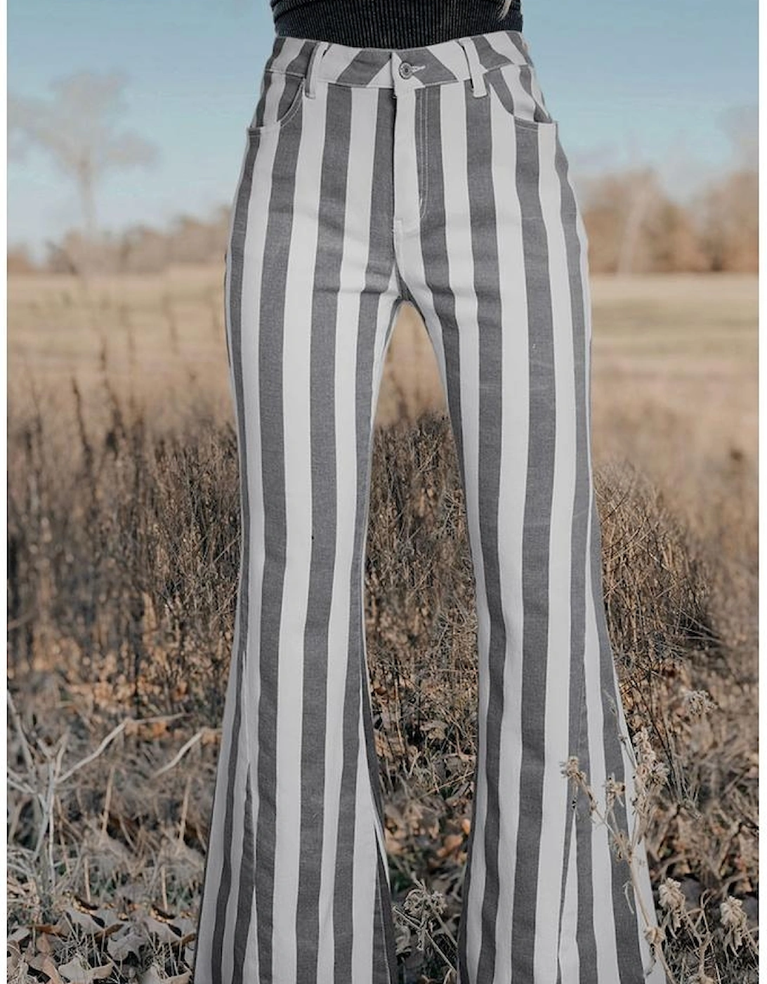 Stripe Star Embellished Western Flare Jeans, 13 of 12