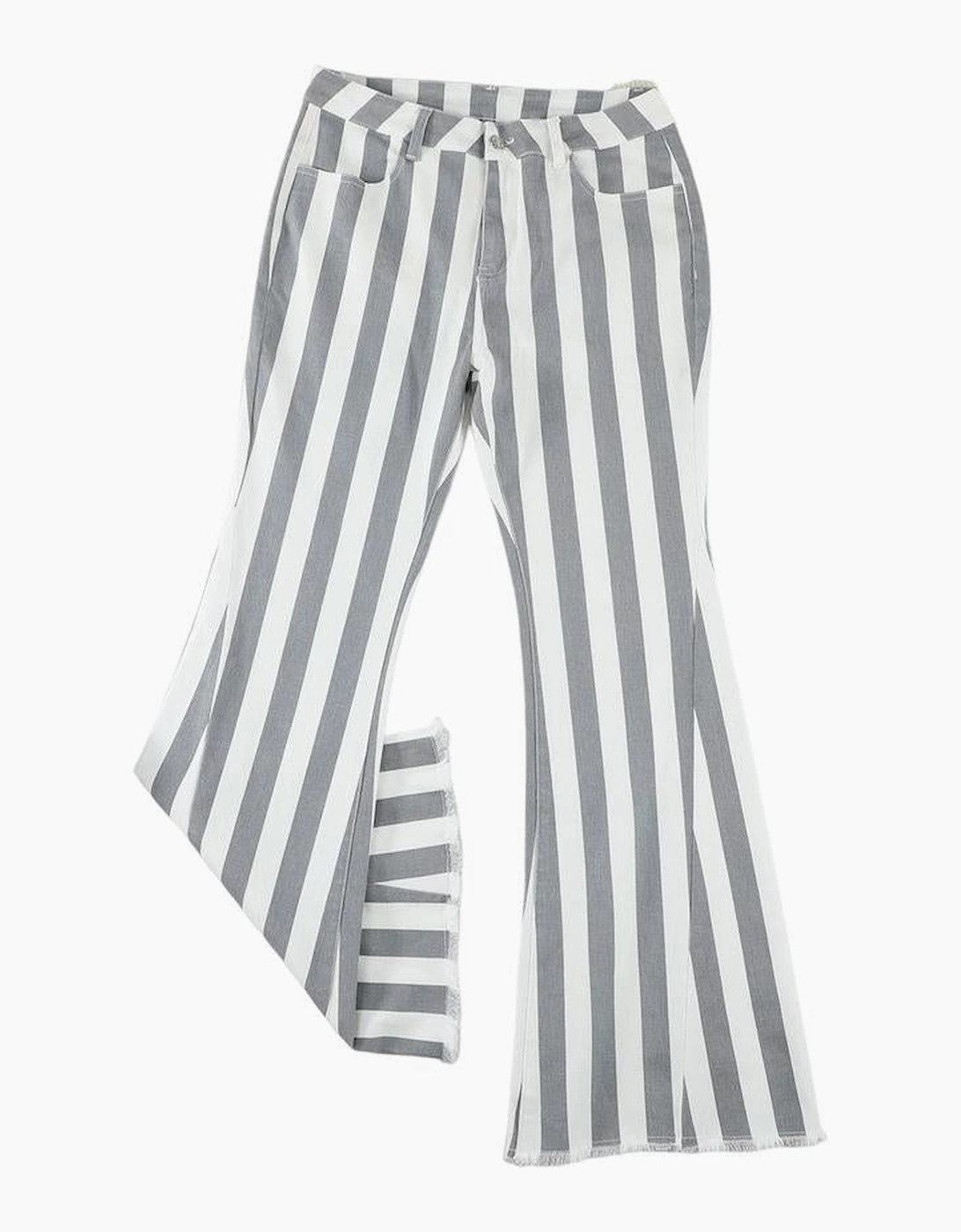 Stripe Star Embellished Western Flare Jeans