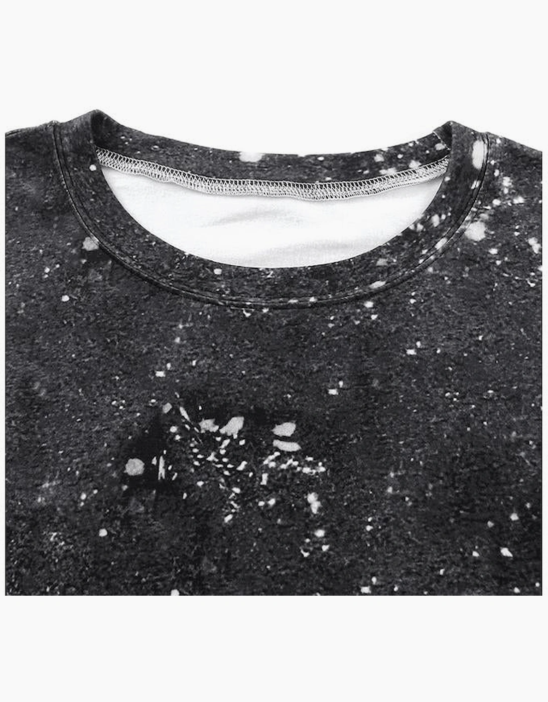 Black Leopard Bleached Pullover Sweatshirt