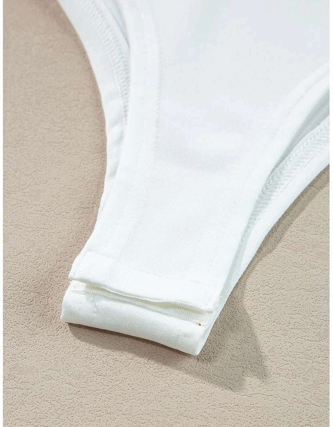 White Frenchy Contrast Lace Bishop Sleeve Bodysuit