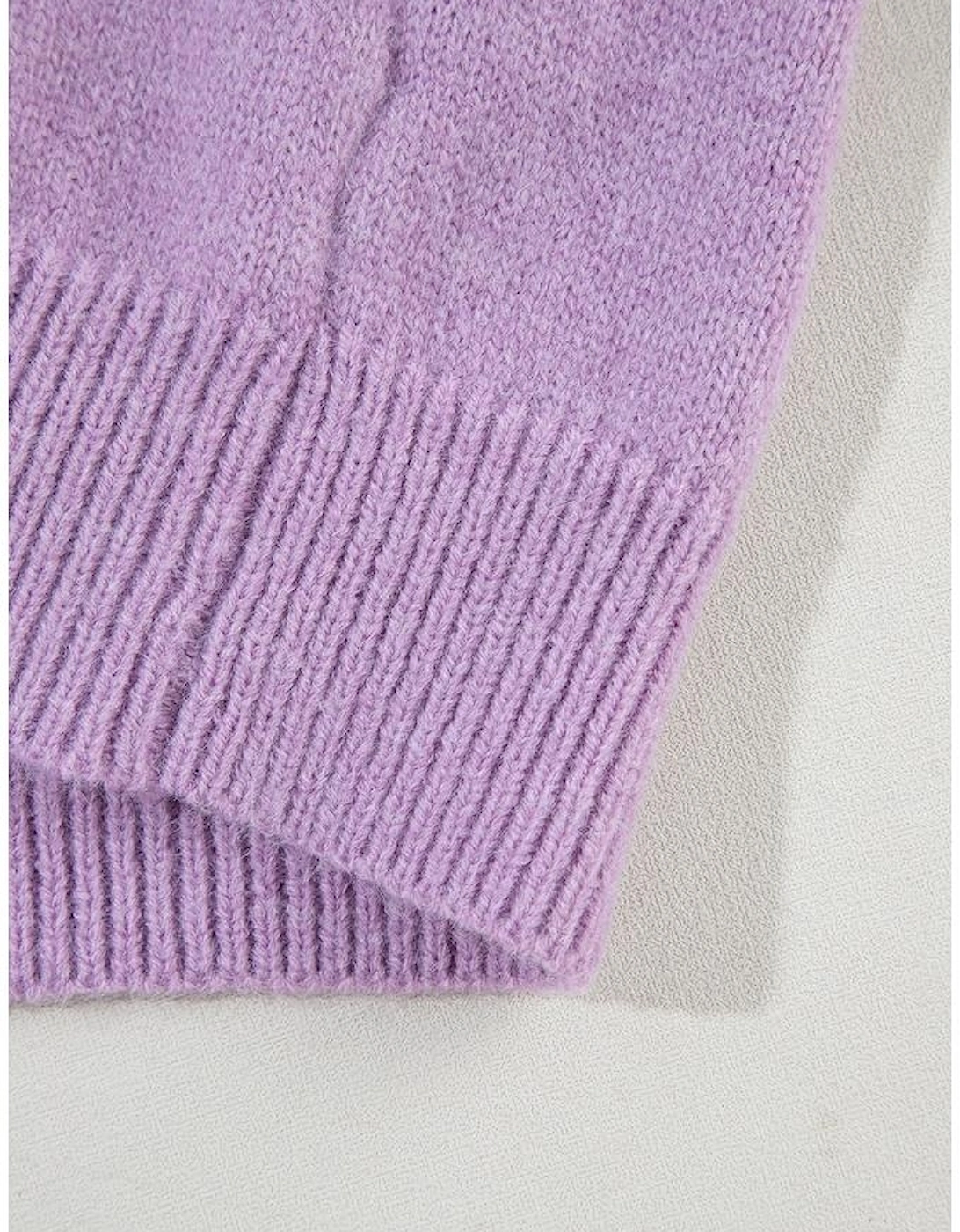 Green Chevron Colorblock Ribbed Knit Drop Shoulder Sweater