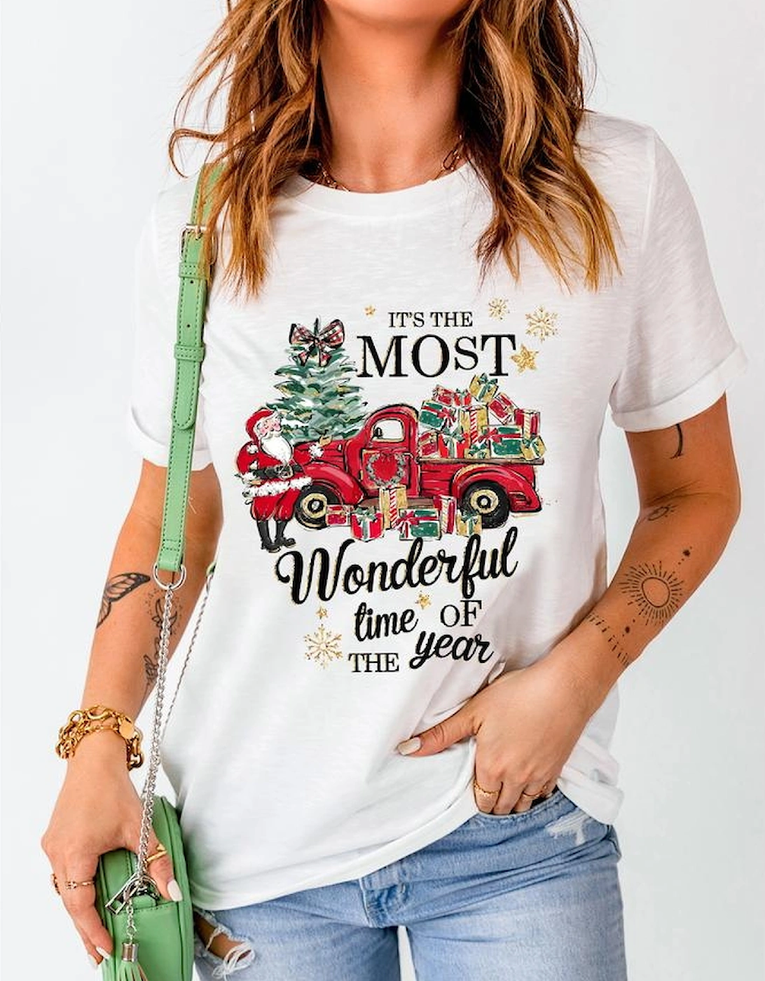 White Christmas Pattern Slogan Print Crew Neck T Shirt, 11 of 10