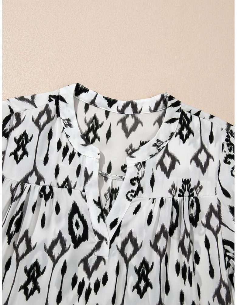 Black Western Abstract Geometric Printed Maxi Dress