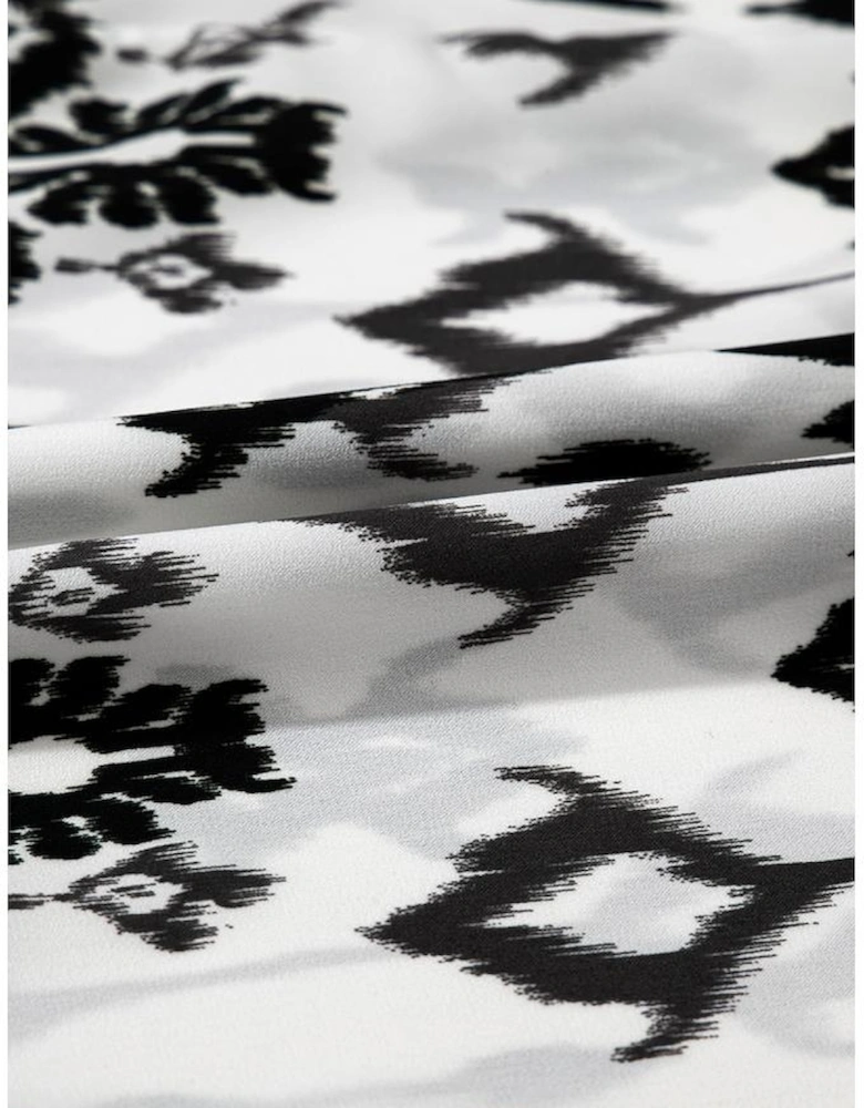 Black Western Abstract Geometric Printed Maxi Dress