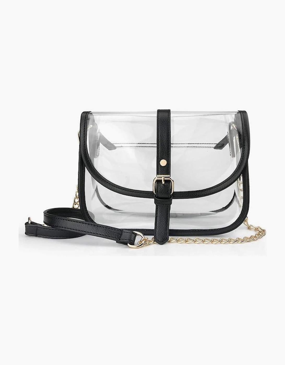 Azura Exchange Clear TPU Chain Shoulder Bag - 24*6*17cm - 95%PU+5%Alloy