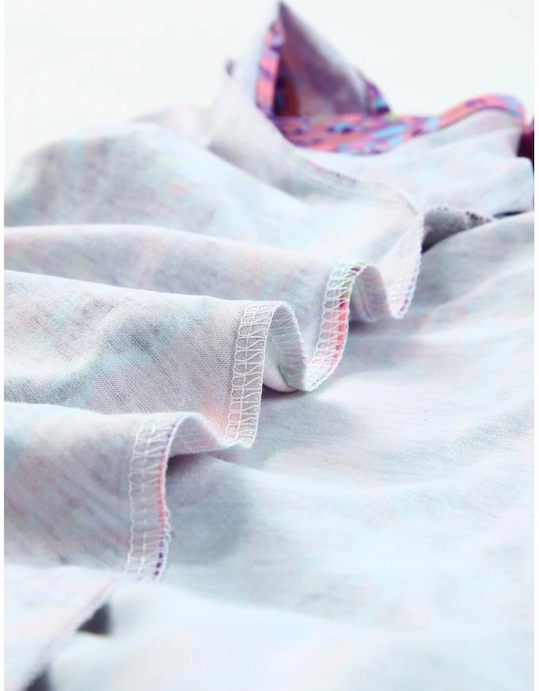 Multicolor Lavender Floral Print Cold Shoulder Blouse