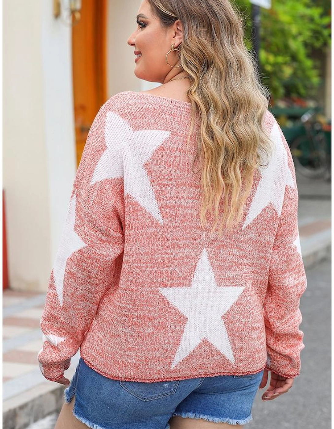 Red Star Lightweight Knit Plus Size Sweater, 9 of 8