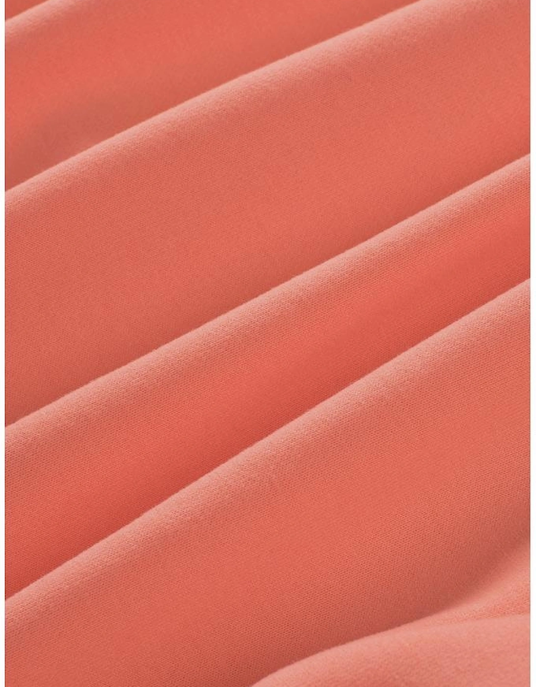 Orange Batwing Sleeve Pocketed Henley Hoodie