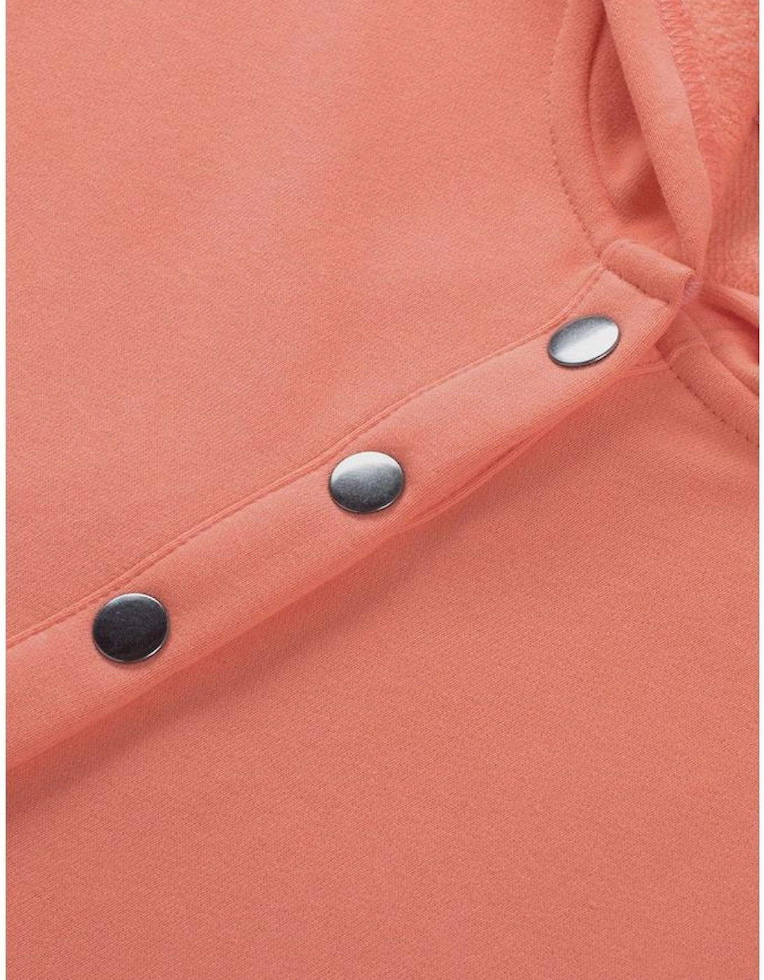Orange Batwing Sleeve Pocketed Henley Hoodie