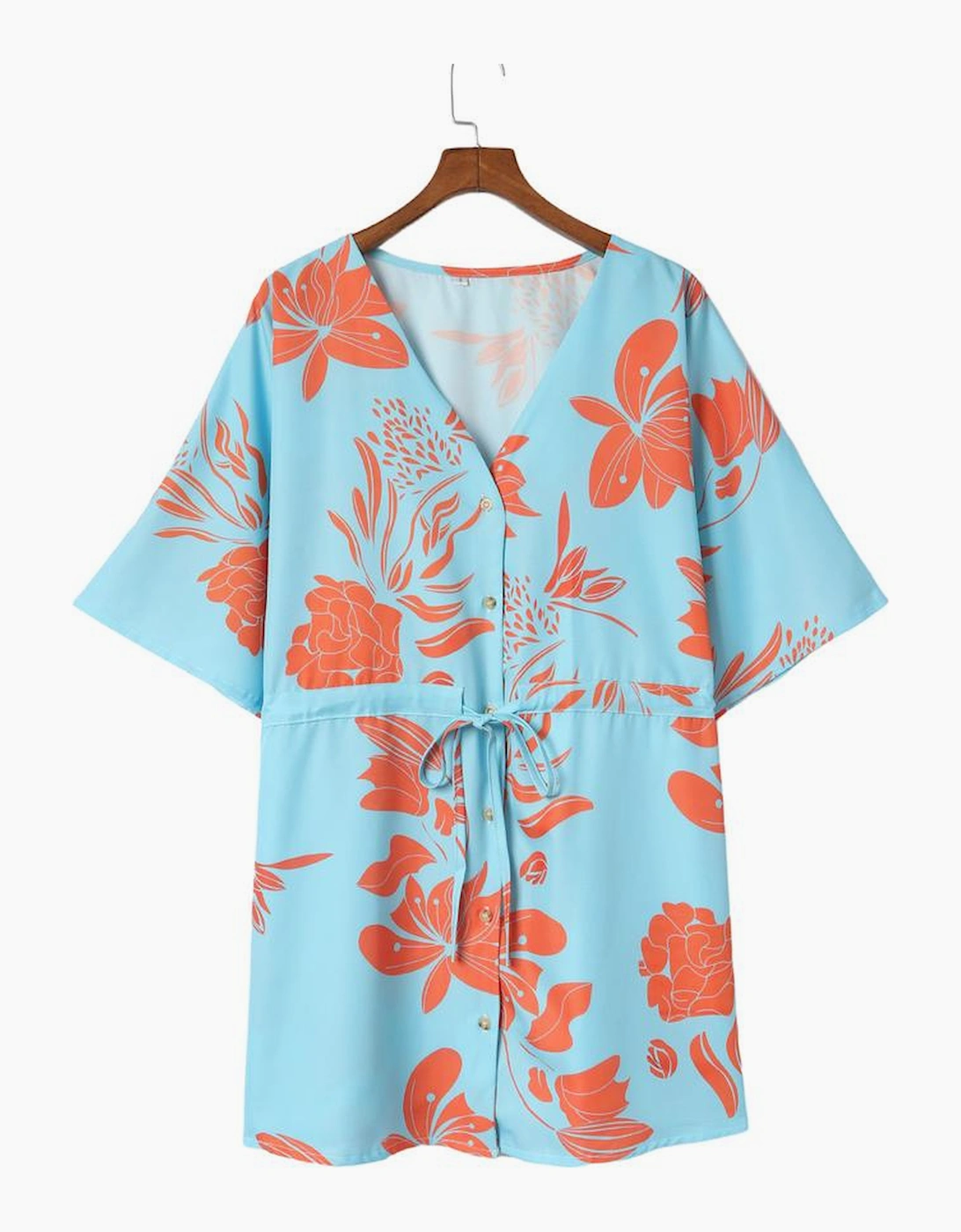 Azura Exchange Geometric Print Batwing Sleeve Dress