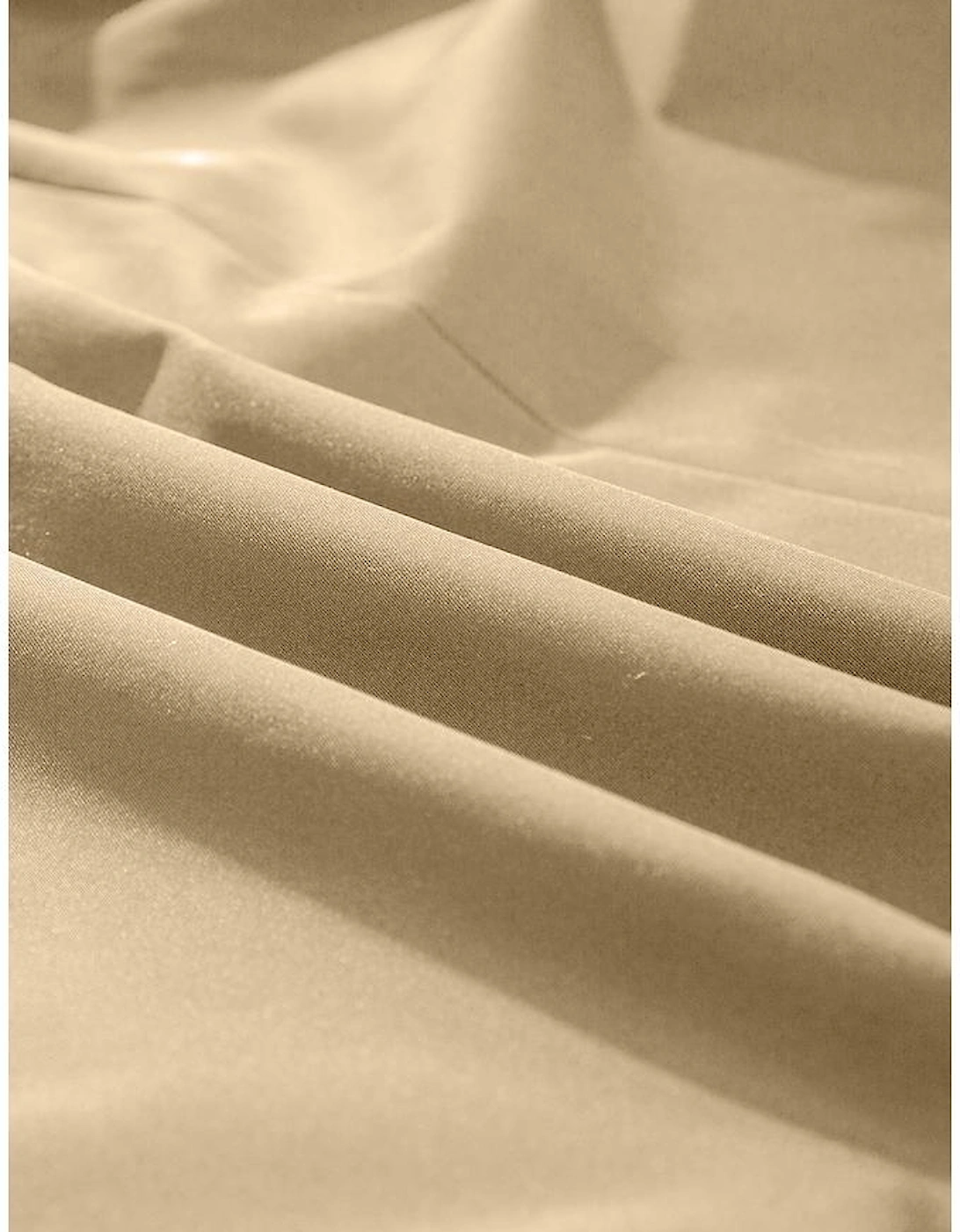 Pale Khaki Solid Color Lapel Collar Waist Tie Wind Coat