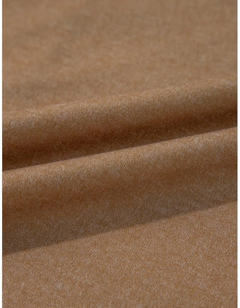 Khaki Striped Checkered Mixed Print Chest Pocket Casual Plus Size Top