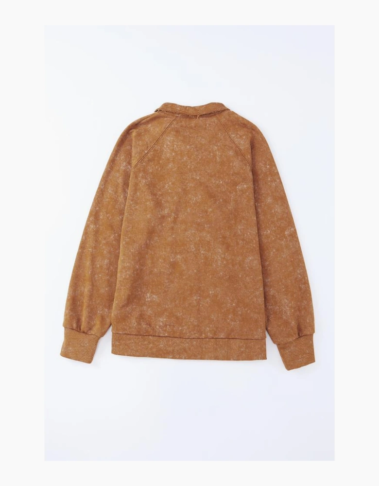 Khaki Vintage Washed Flap Pocket Button Shacket