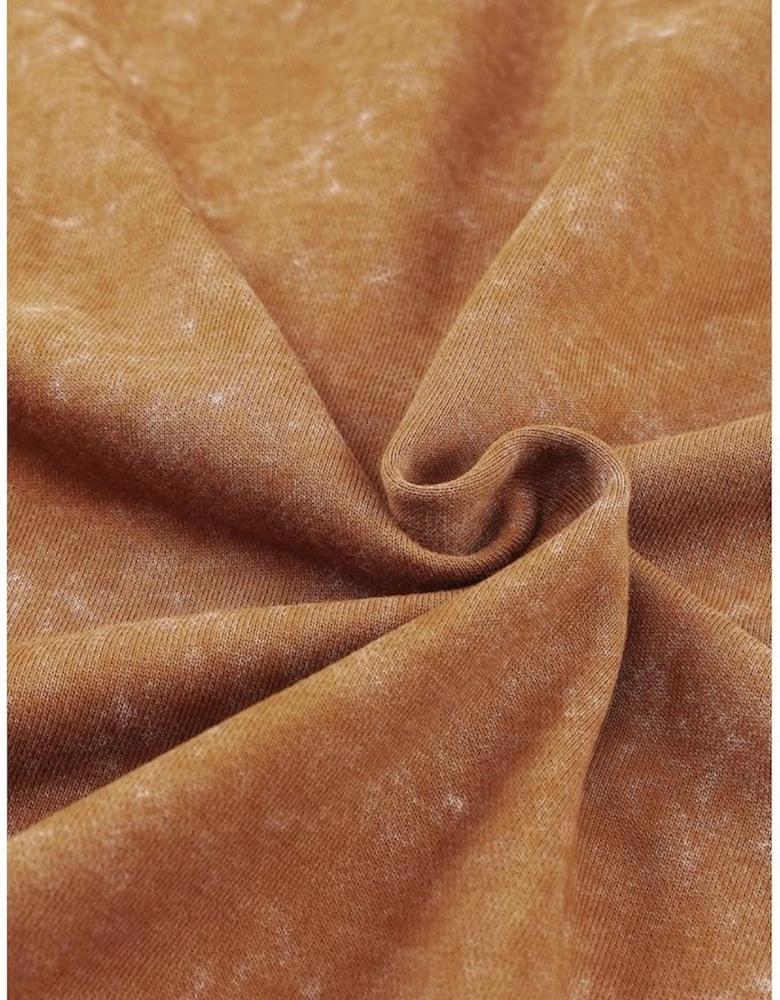 Khaki Vintage Washed Flap Pocket Button Shacket