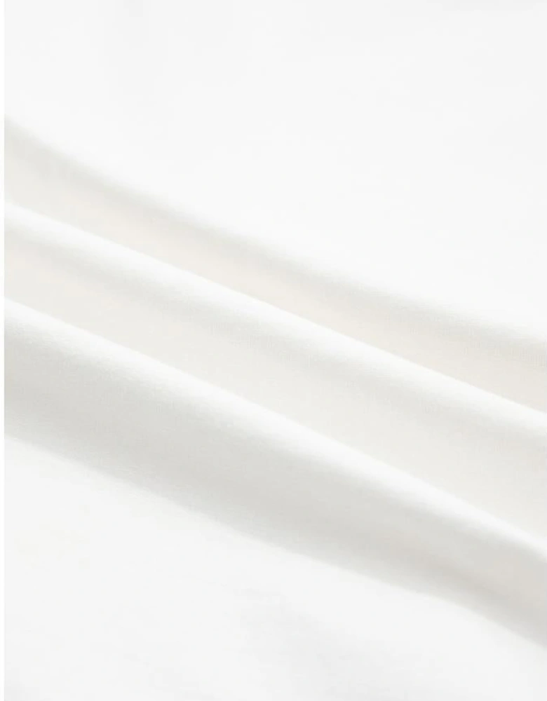 Sky Blue Color Block Exposed Seam Crew Neck T Shirt