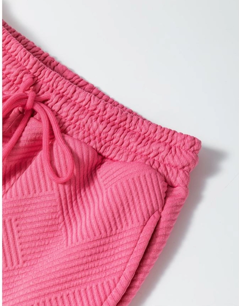 Strawberry Pink Ultra Loose Textured 2pcs Slouchy Outfit