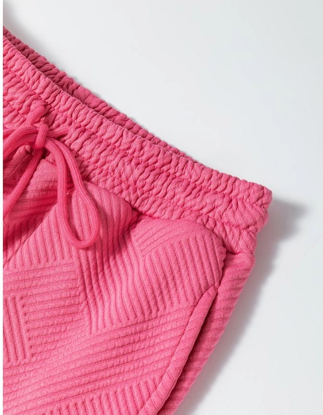 Strawberry Pink Ultra Loose Textured 2pcs Slouchy Outfit