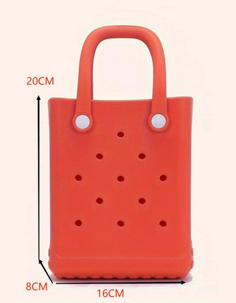 Fiery Red Waterproof EVA Random Decorations Hollow Tote Bag