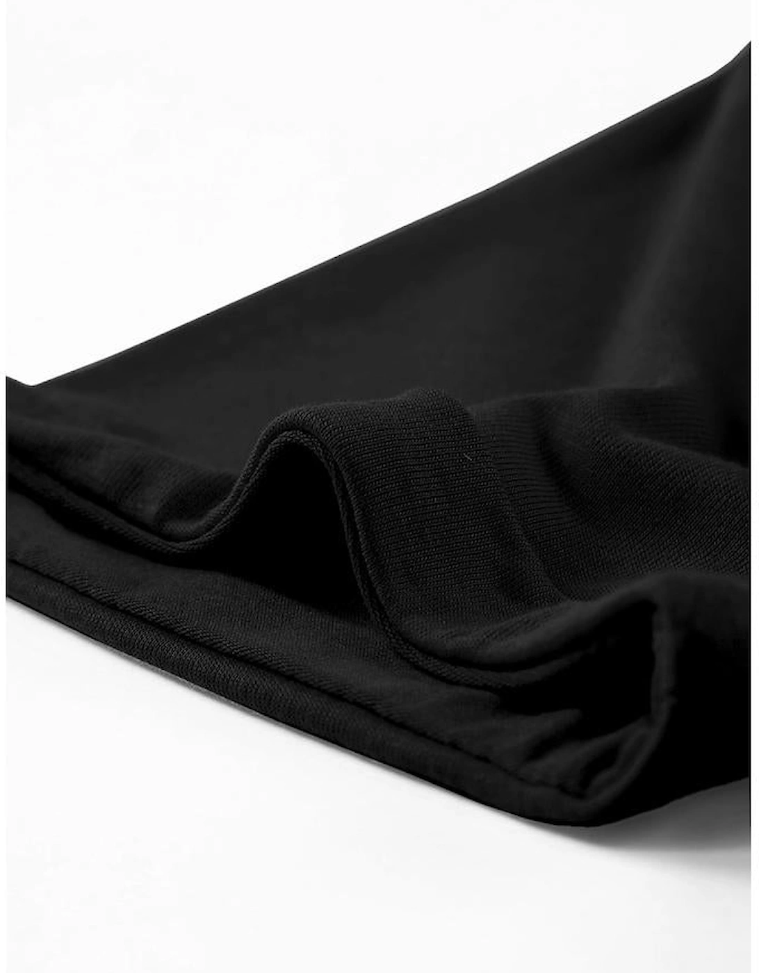 Black Casual Plain Crew Neck Tee, 12 of 11