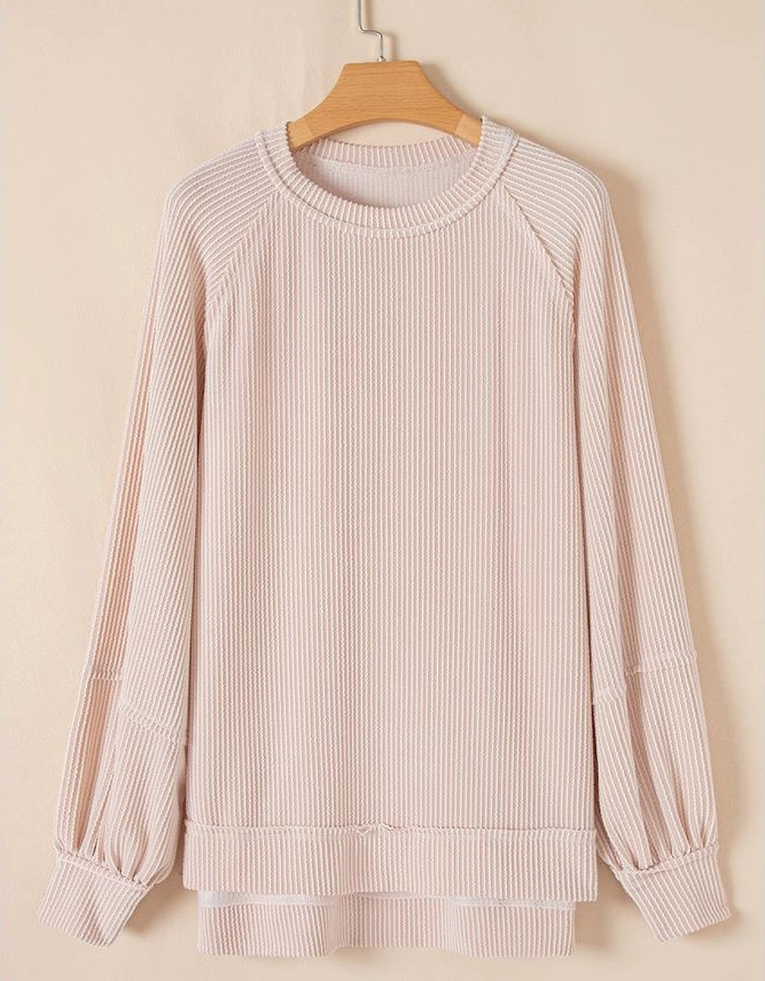 Jet Stream Corded Lantern Sleeve Top High Waist Ruffled Mini Skirt Set