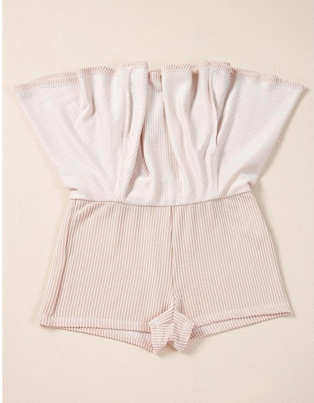 Jet Stream Corded Lantern Sleeve Top High Waist Ruffled Mini Skirt Set