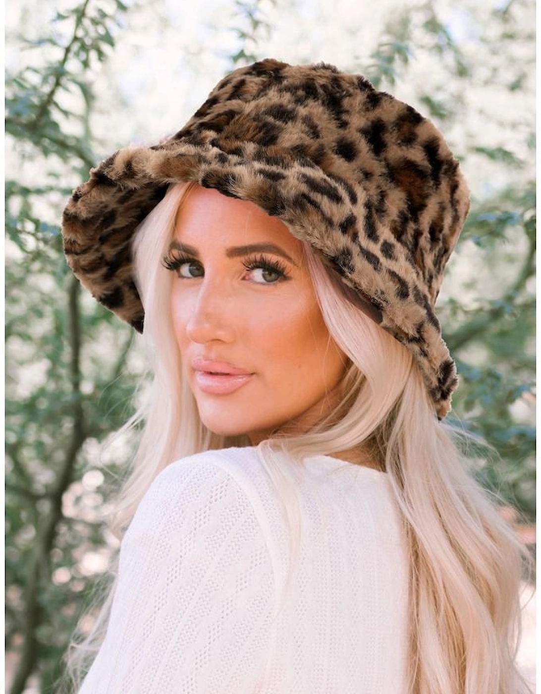 Thai Curry Leopard Plush Wide Brim Winter Fishman Hat, 12 of 11