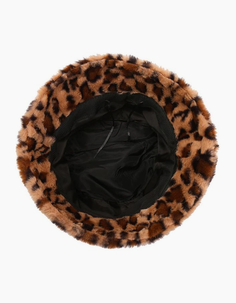 Thai Curry Leopard Plush Wide Brim Winter Fishman Hat
