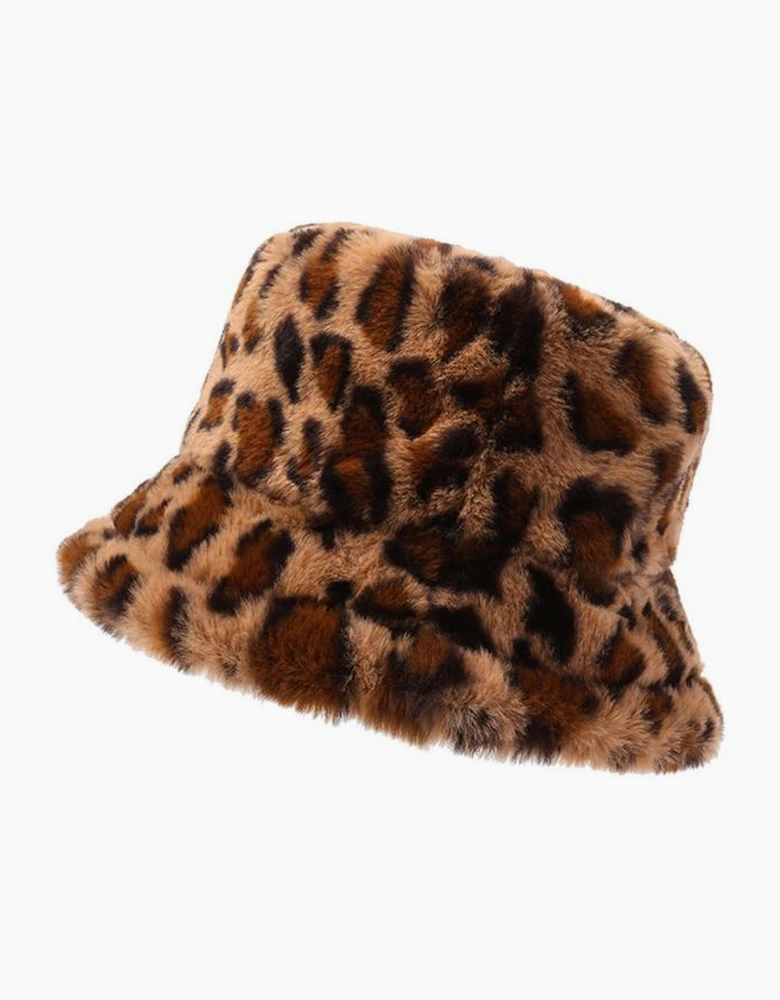 Thai Curry Leopard Plush Wide Brim Winter Fishman Hat