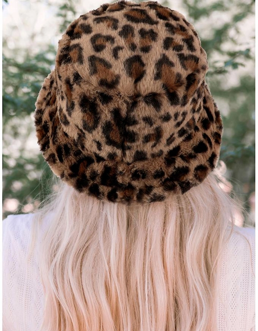 Thai Curry Leopard Plush Wide Brim Winter Fishman Hat
