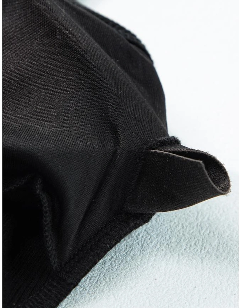 Black Ribbed Mineral Wash Racerback Cropped Tank Top