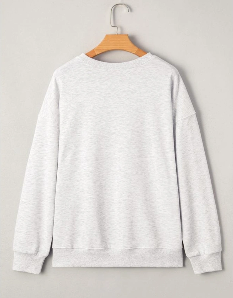 Red Vintage Washed GAME DAY Graphic Baggy Sweatshirt