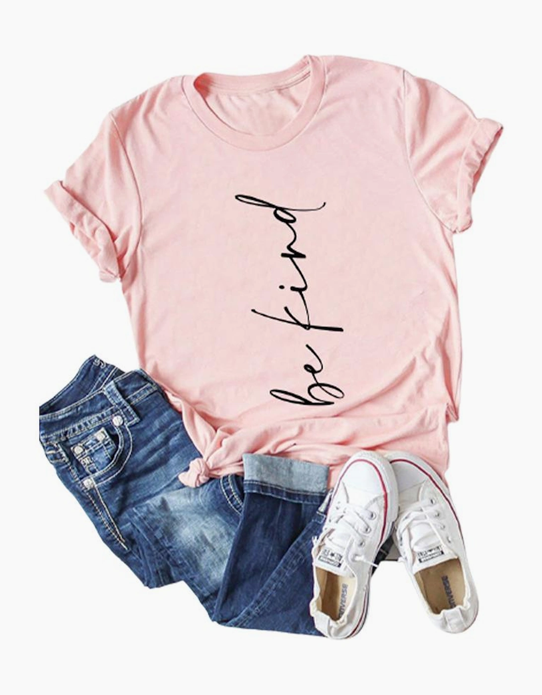 Azura Exchange Letter Printed Crewneck Short Sleeve Top, 5 of 4