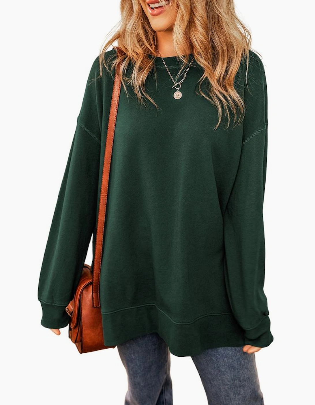 Duffel Oversized Drop Shoulder Split Hem Sweatshirt, 6 of 5