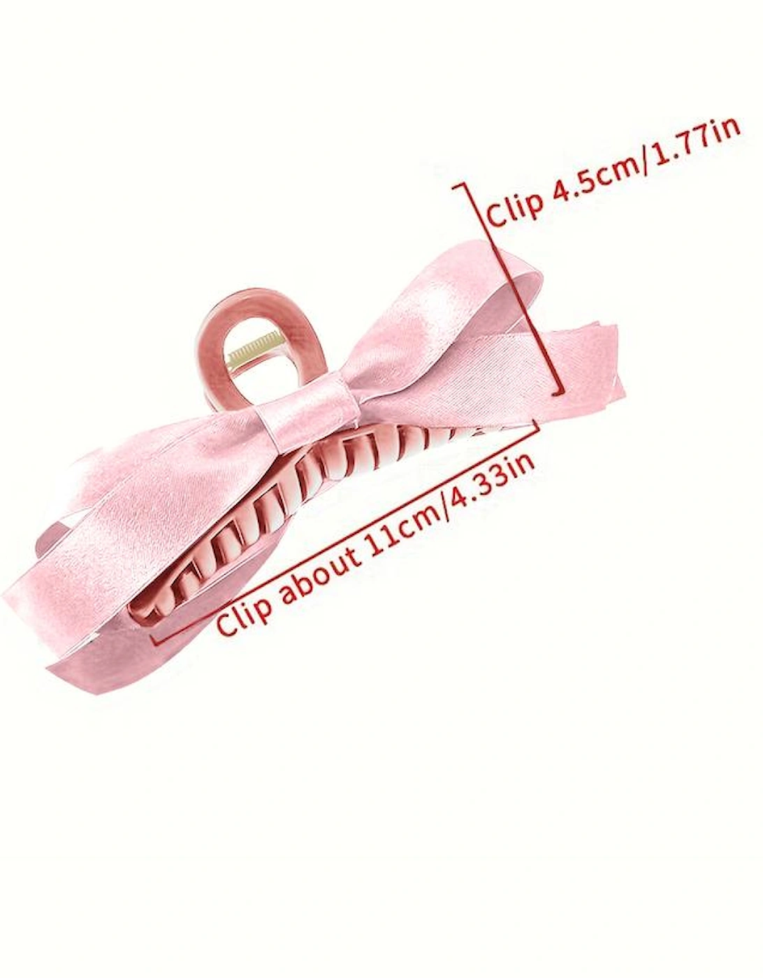 Pink Bow Decor Large Hair Claw Clip