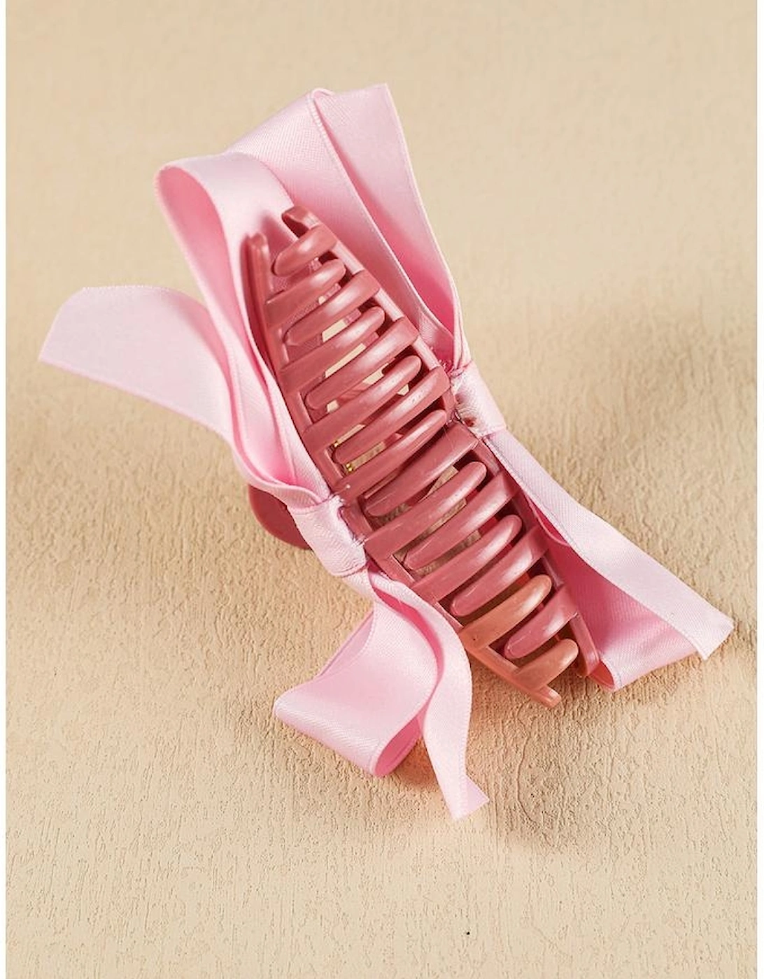 Pink Bow Decor Large Hair Claw Clip