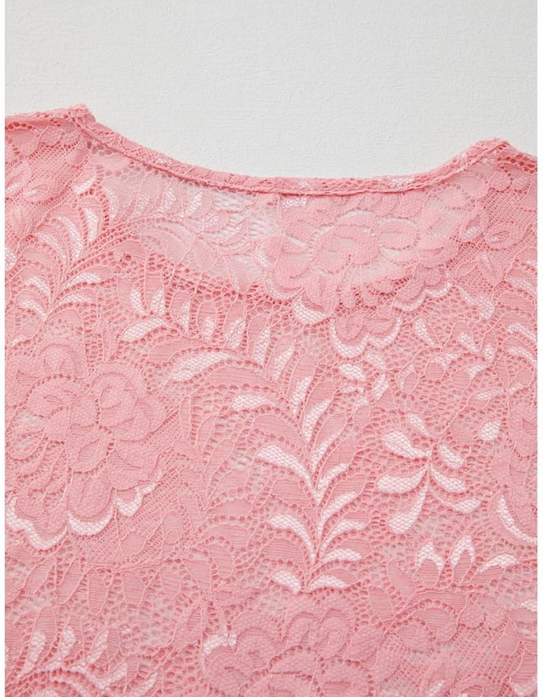 Blossom Floral Lace Sheer Long Sleeve Top