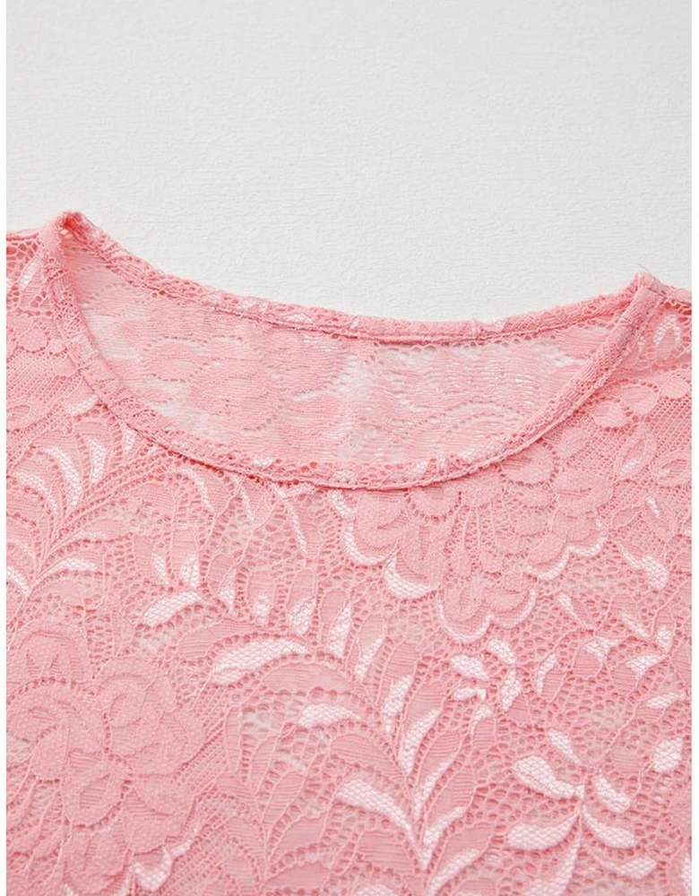 Blossom Floral Lace Sheer Long Sleeve Top