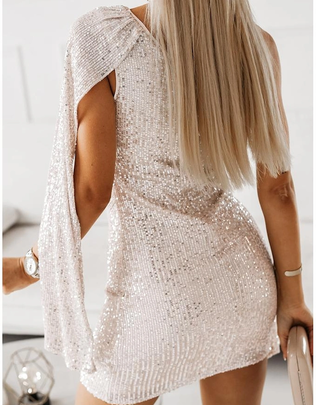 Azura Exchange Draped Sequin Dress