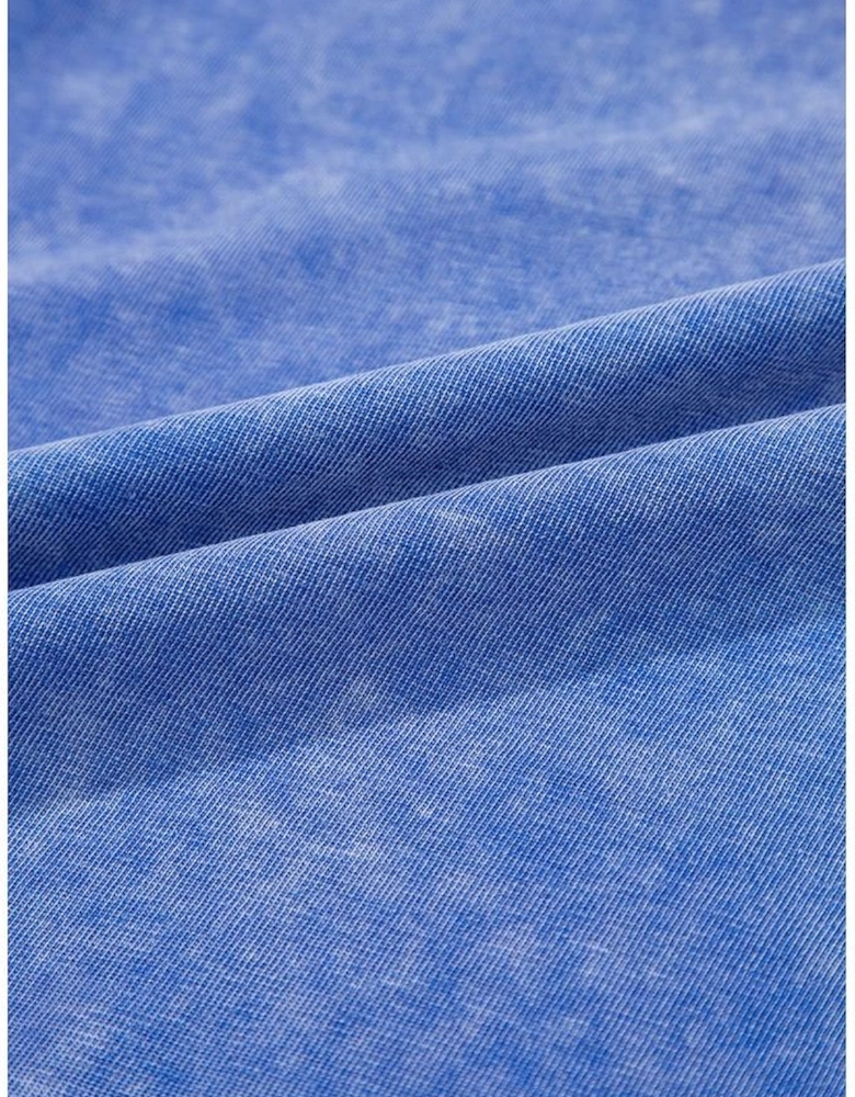 Ashleigh Blue Acid Wash Star Patched Rolled Trim Pants Set