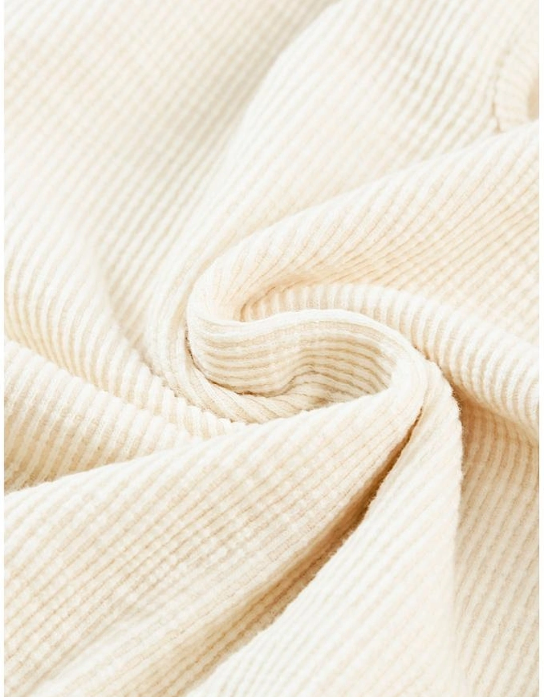 Beige Ribbed Elastic Waist Romper