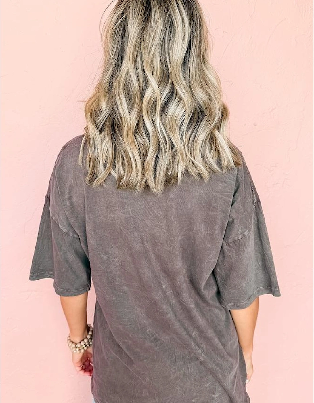 Medium Grey Vintage Cheetah Printed Mineral Wash Graphic Tee