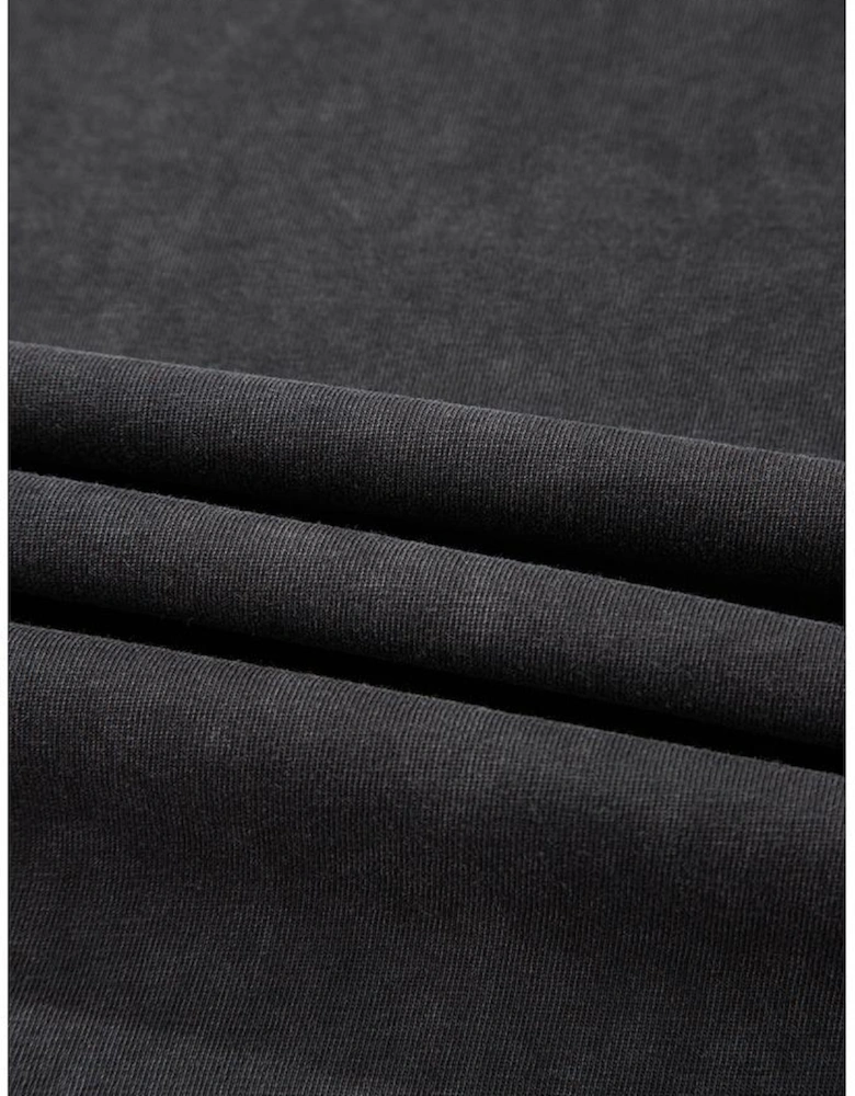 Medium Grey Vintage Cheetah Printed Mineral Wash Graphic Tee