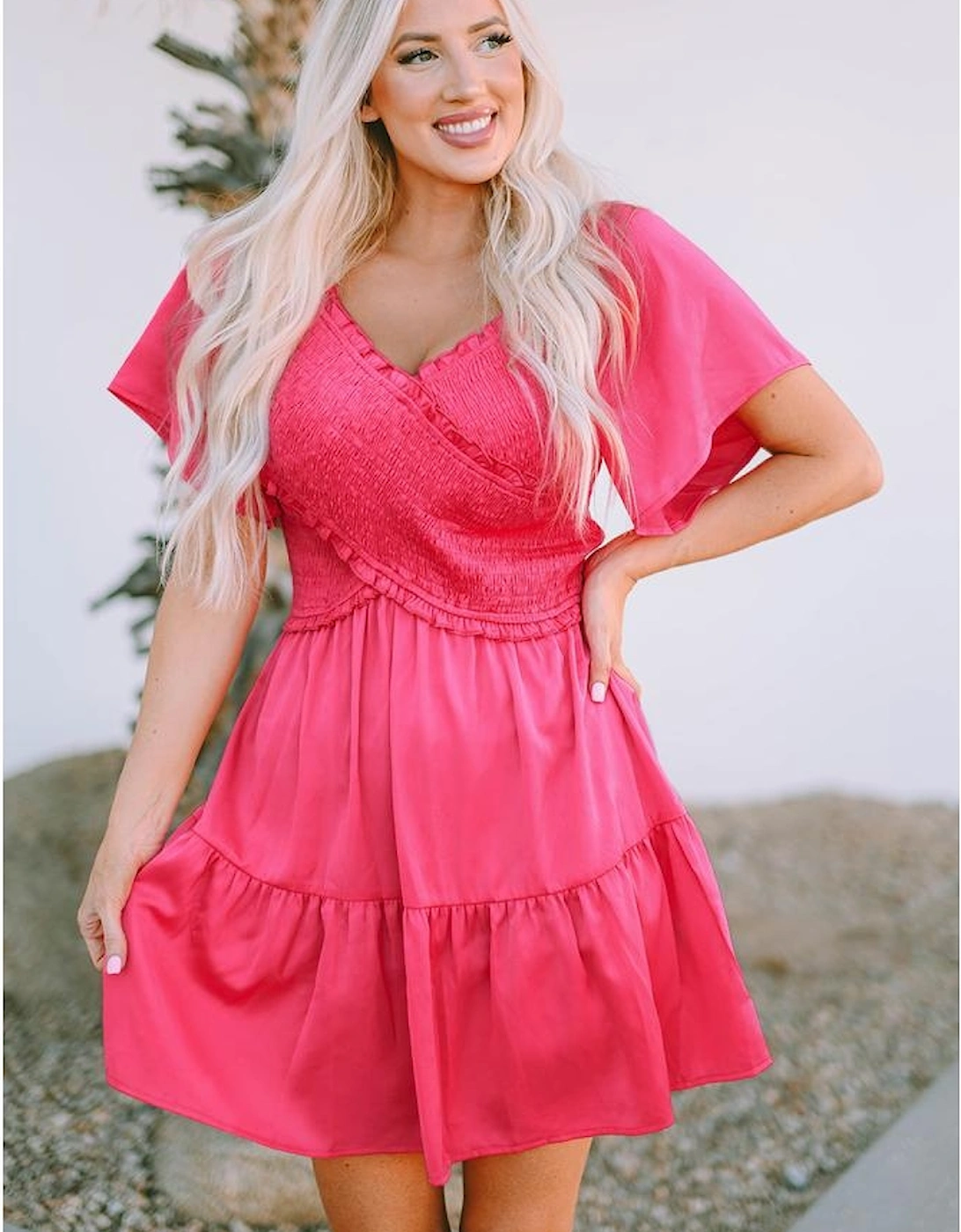 Azura Exchange Flutter Sleeve Mini Dress, 16 of 15