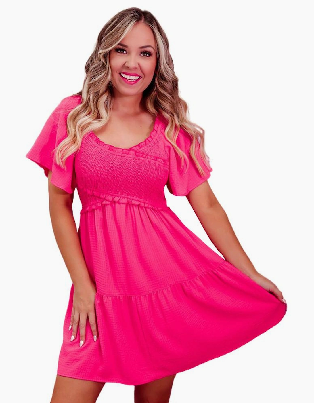 Azura Exchange Flutter Sleeve Mini Dress