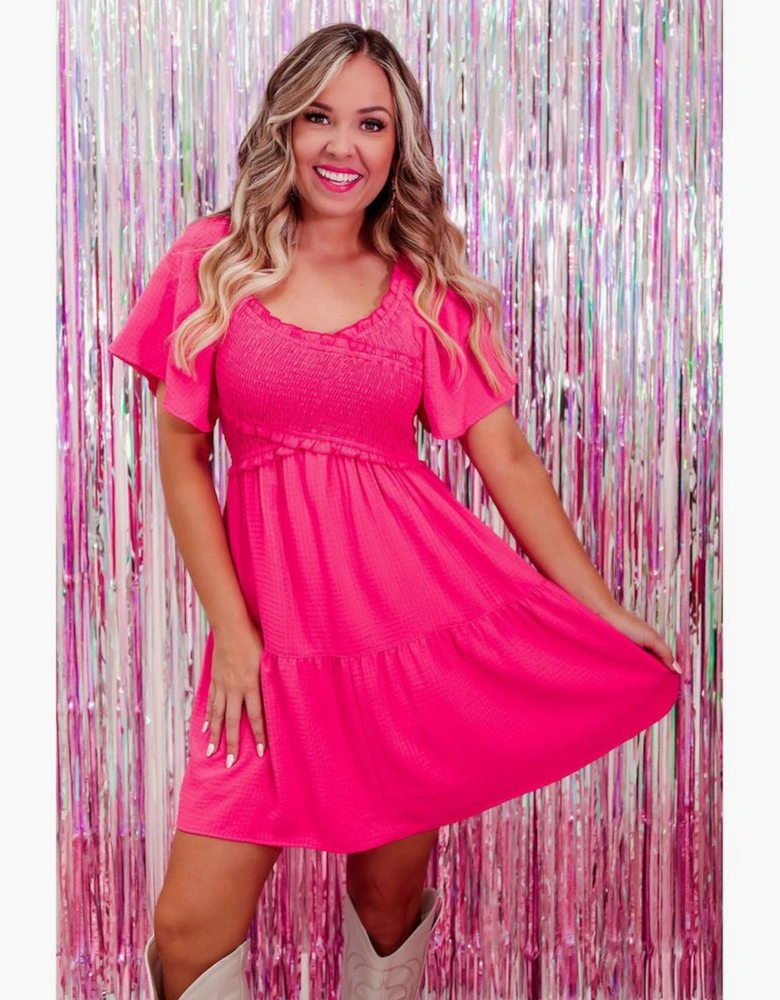 Azura Exchange Flutter Sleeve Mini Dress
