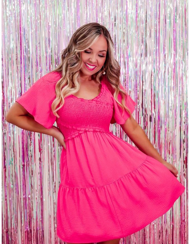 Azura Exchange Flutter Sleeve Mini Dress