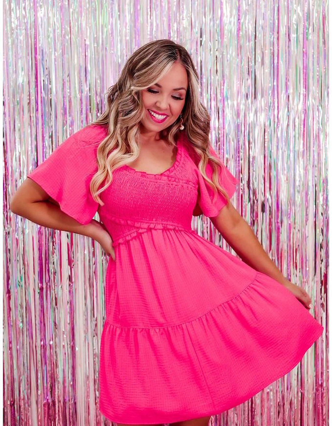 Azura Exchange Flutter Sleeve Mini Dress