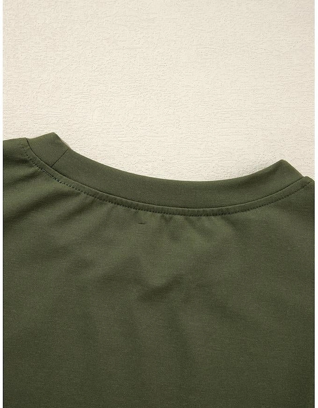 Vineyard Green Contrast Trim Tee and Shorts Set